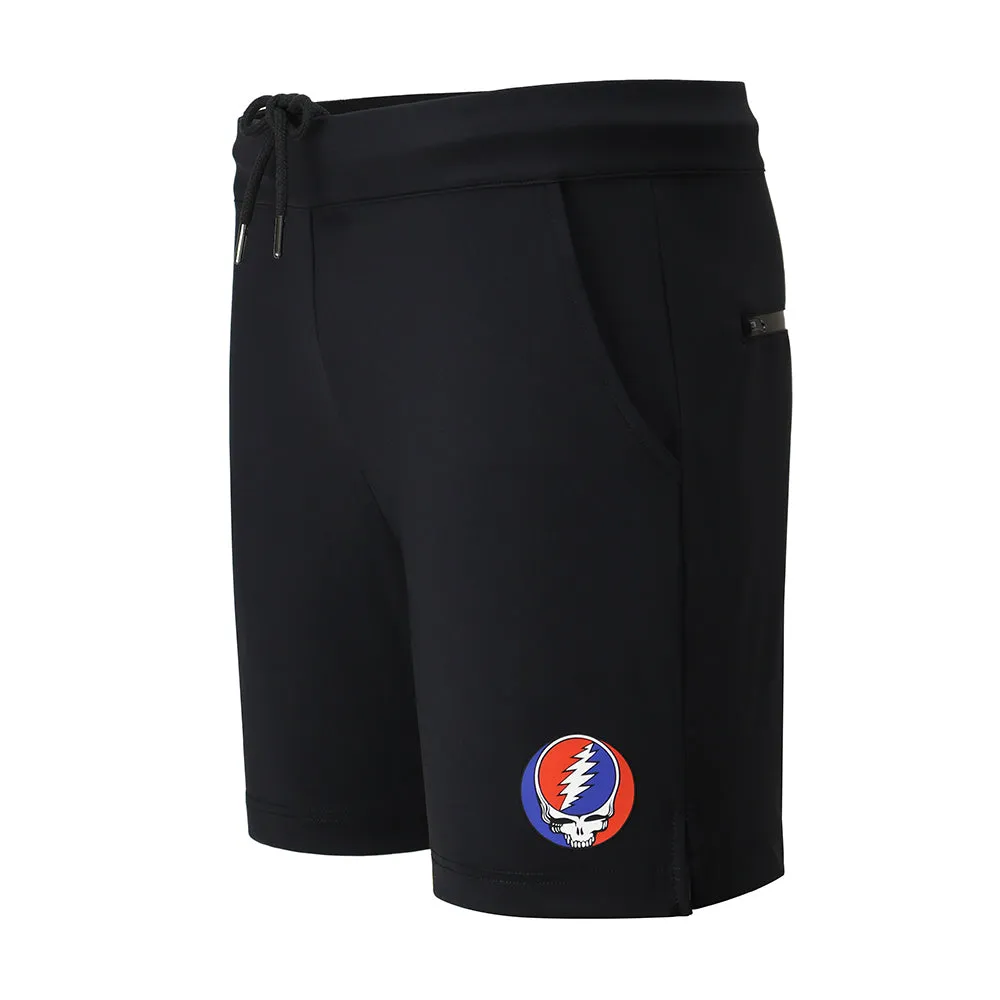 Grateful Dead | Premium Athletic Short | Black With Stealie