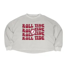 Groovy Gal Crop Crewneck in University of Alabama