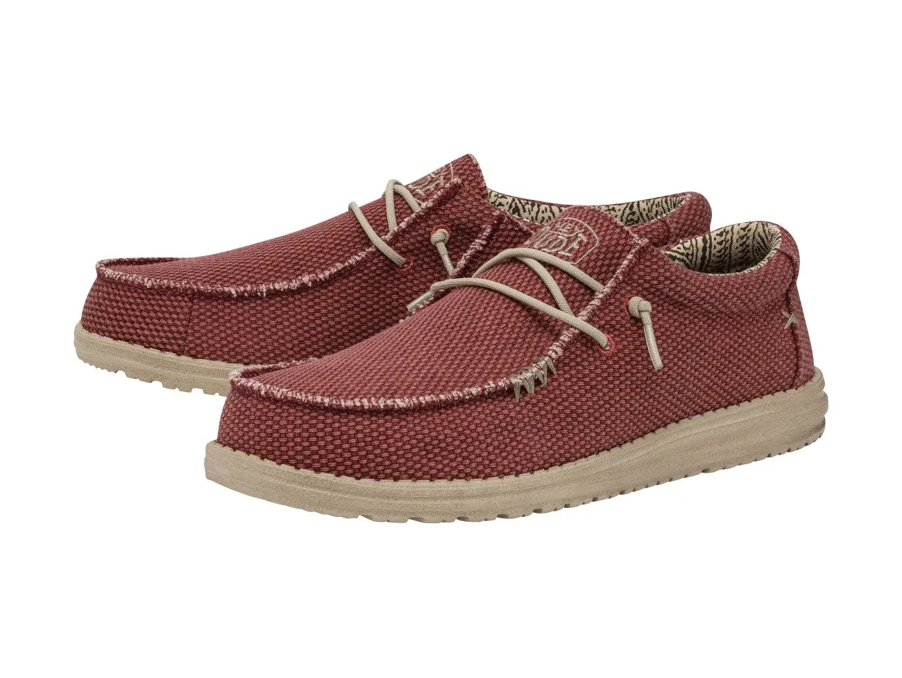 Hey Dude Scarpe Estive Wally Braided Pompeian Red