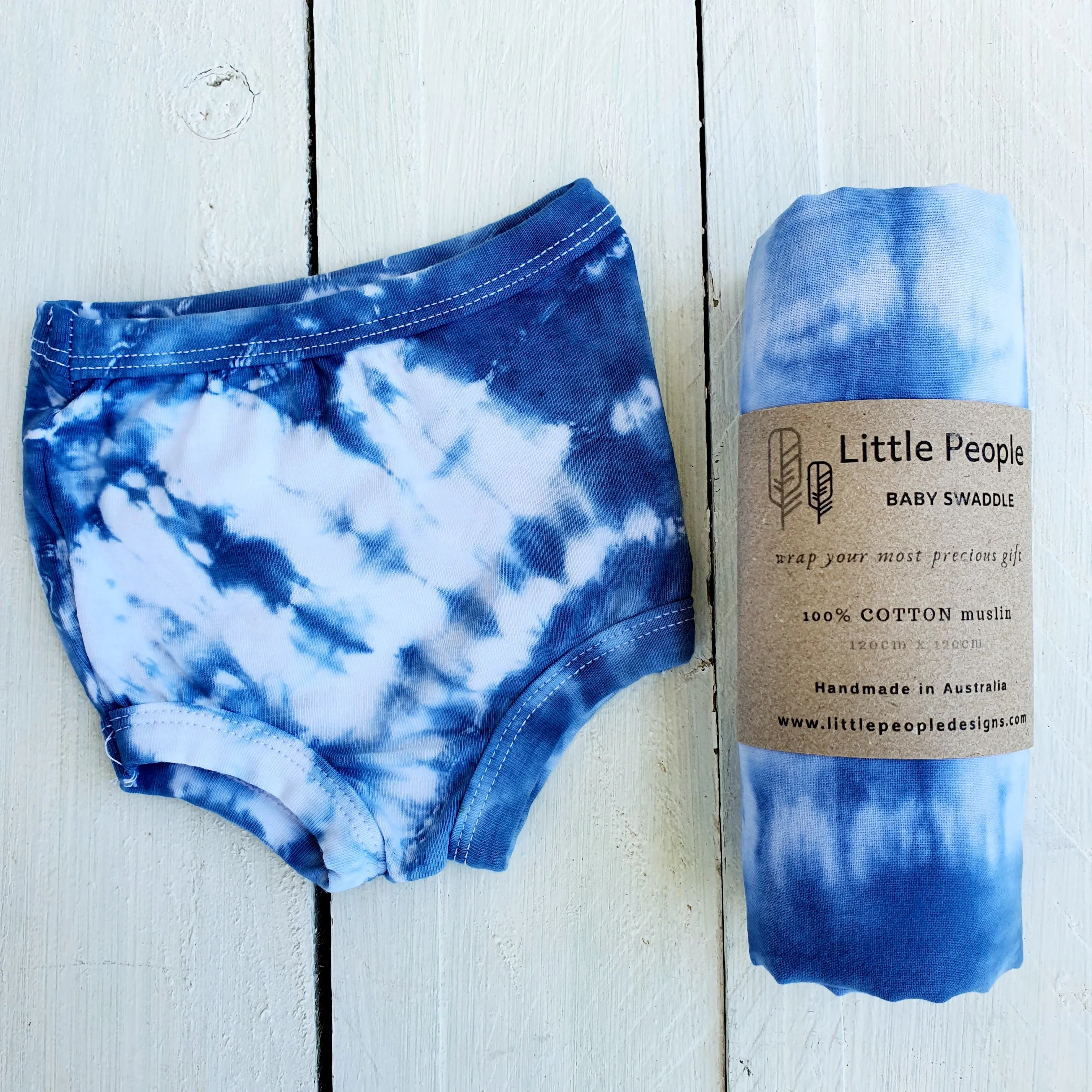 Indigo Shibori Tie Dye Nappy Covers - Bloomers