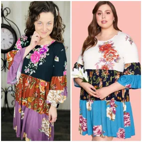 Julia Floral Tiered Tunics-PLUS