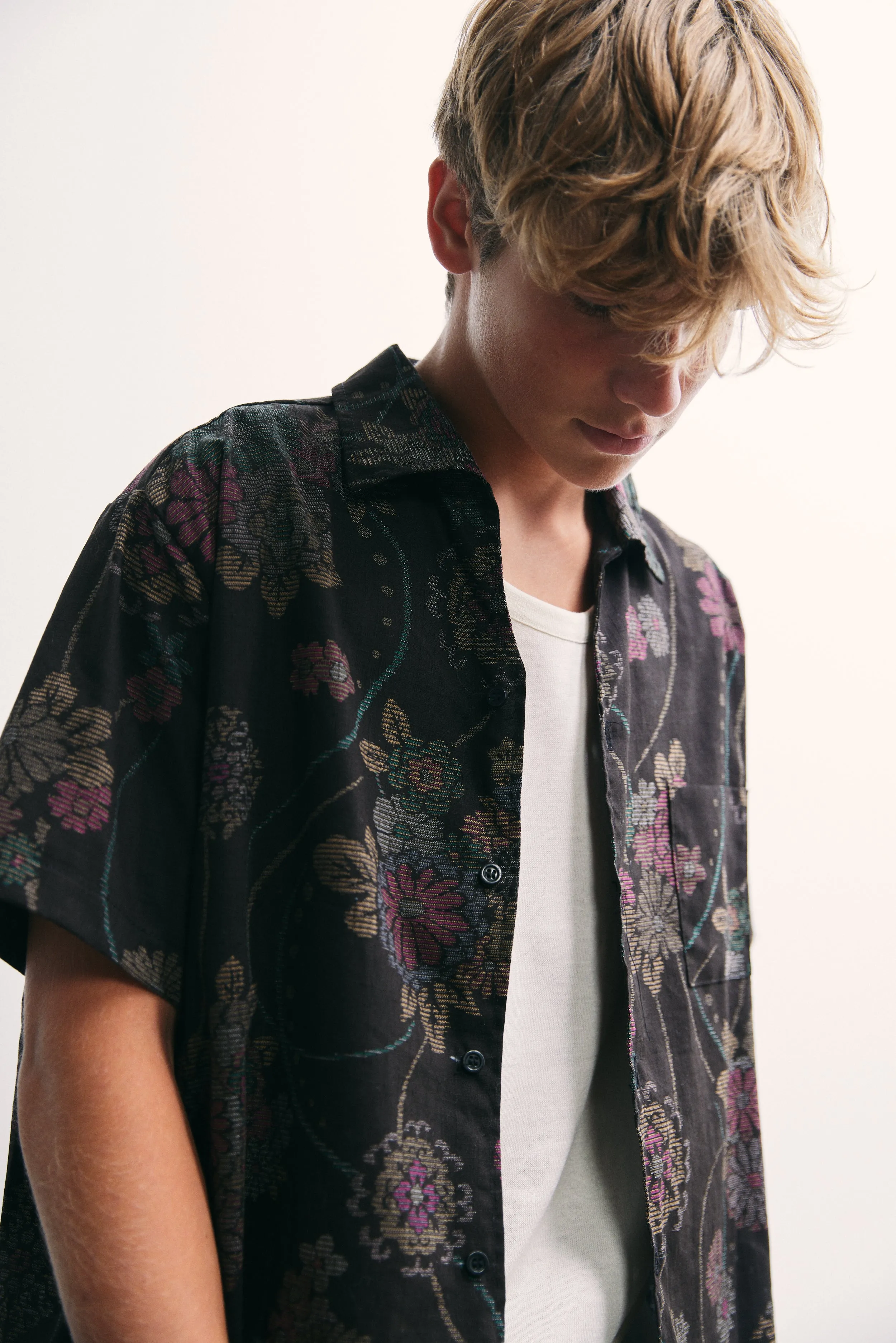 Louie Shirt in Black Floral