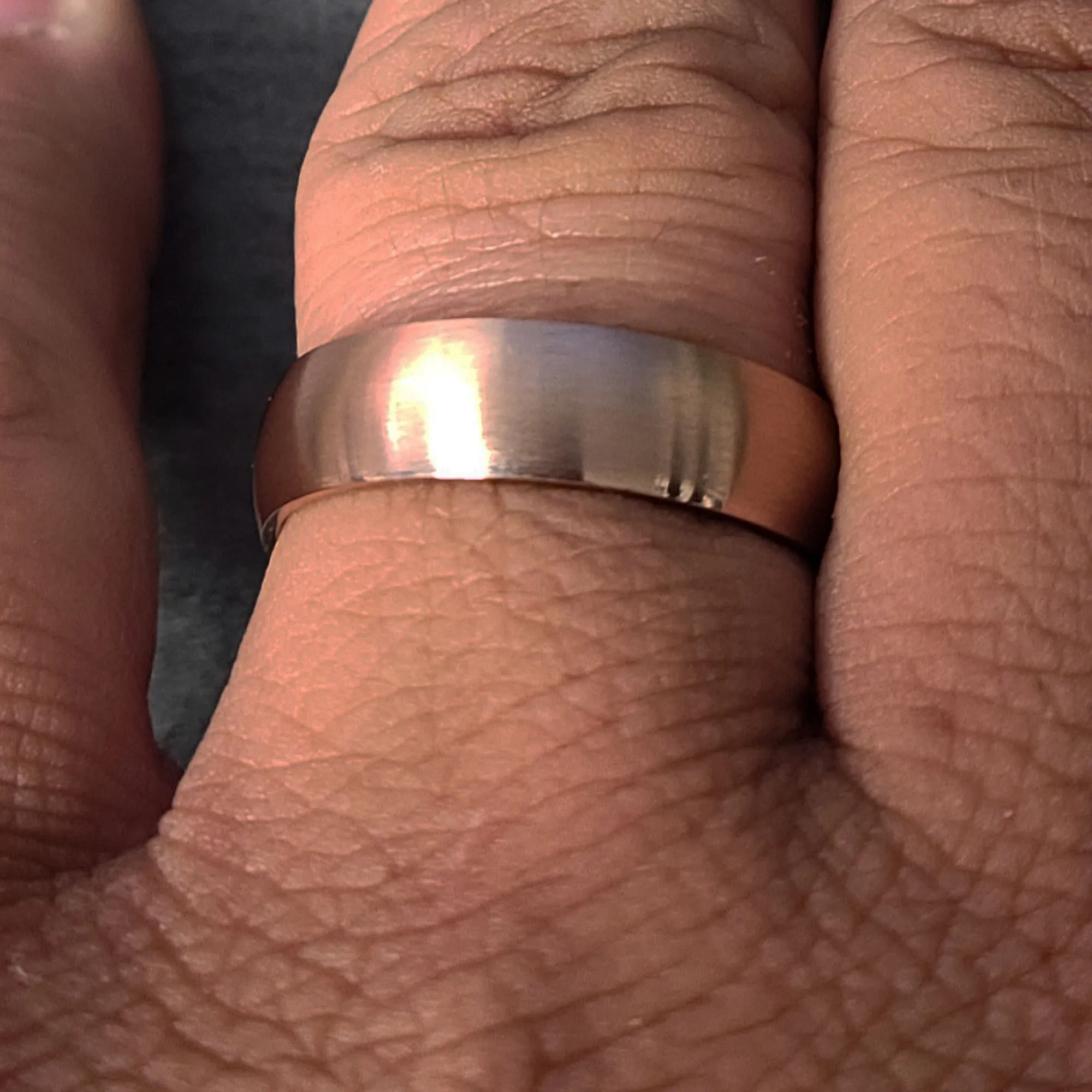 Men's Custom Engraved Rose Gold Wedding Ring - Personalized Wedding Ring For Him