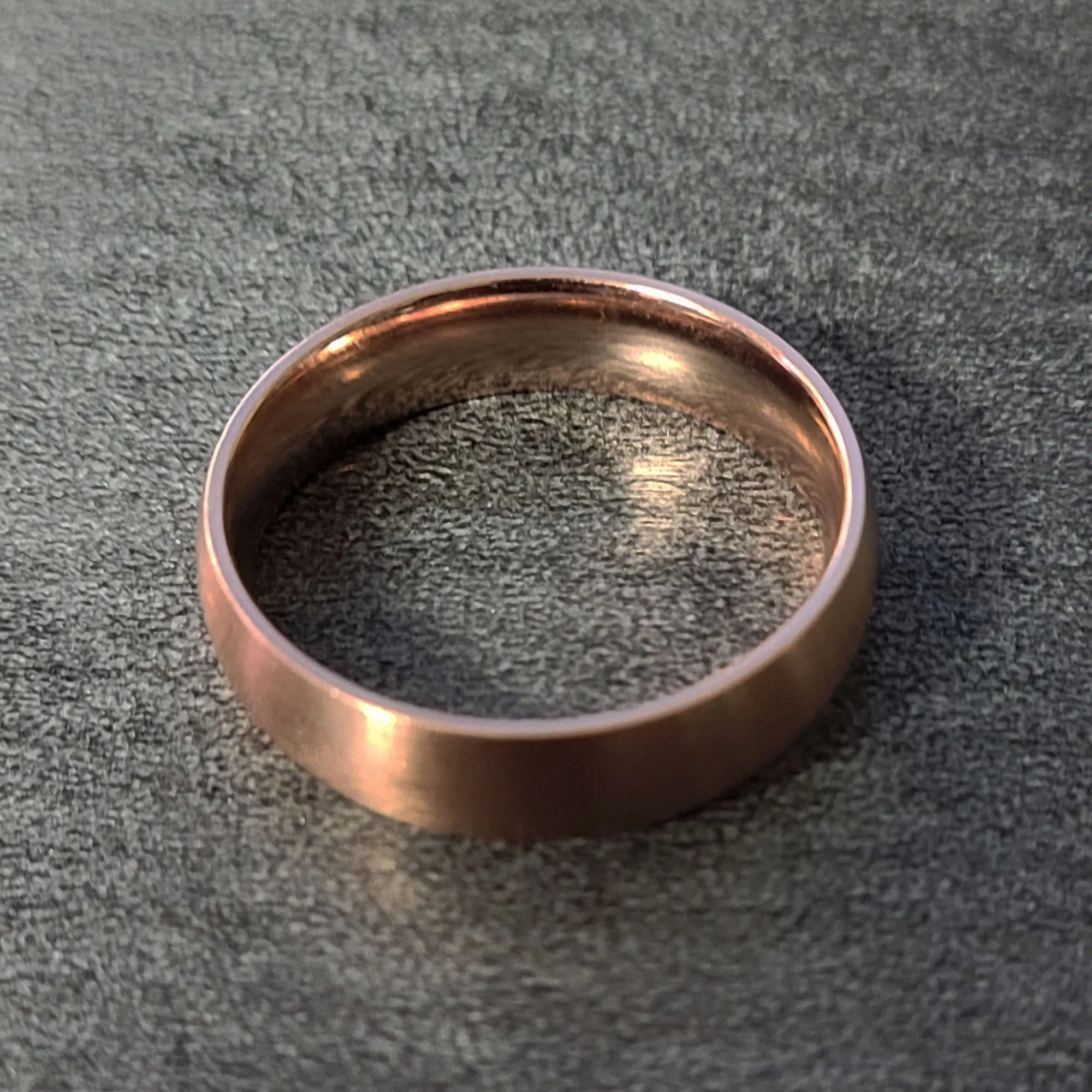 Men's Custom Engraved Rose Gold Wedding Ring - Personalized Wedding Ring For Him