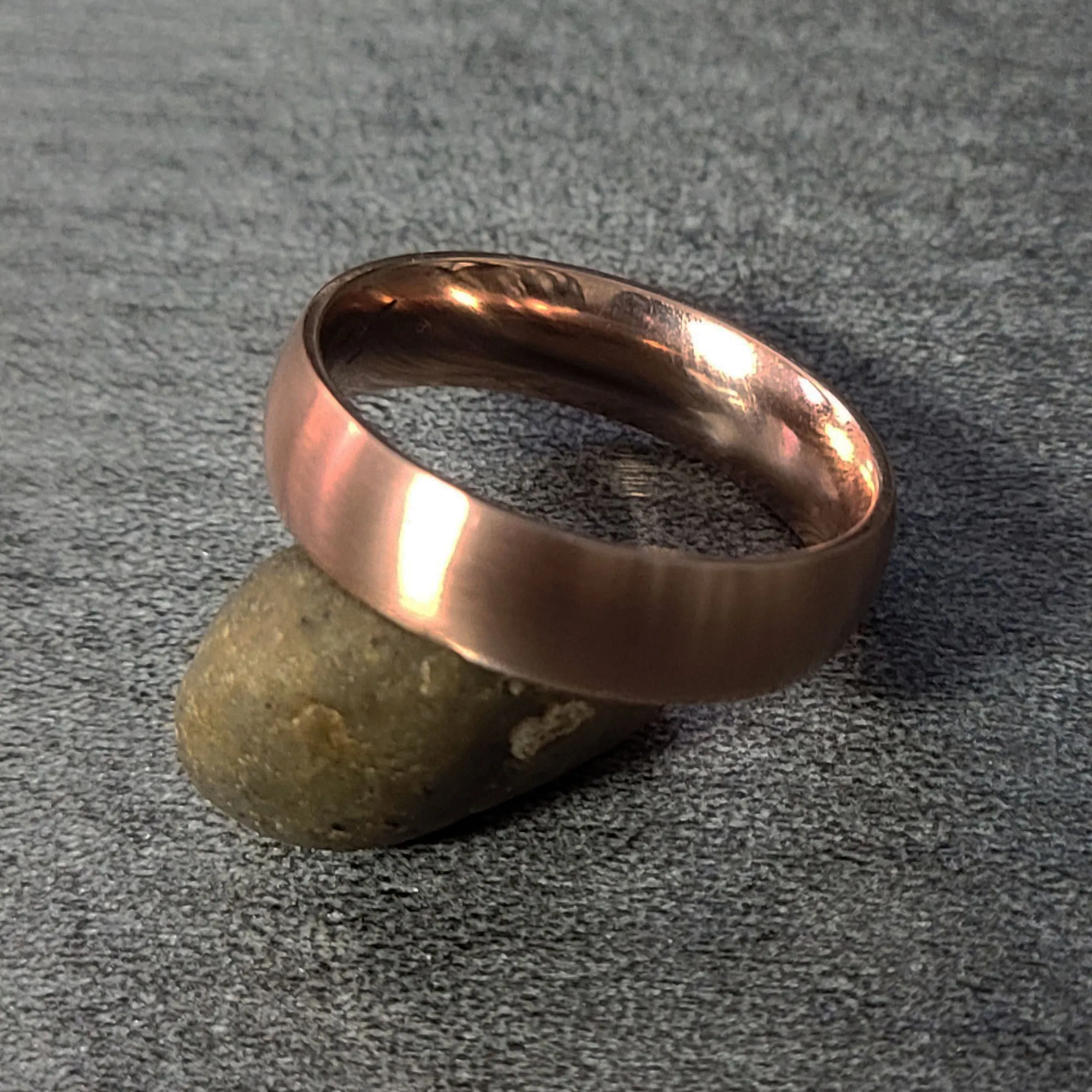 Men's Custom Engraved Rose Gold Wedding Ring - Personalized Wedding Ring For Him