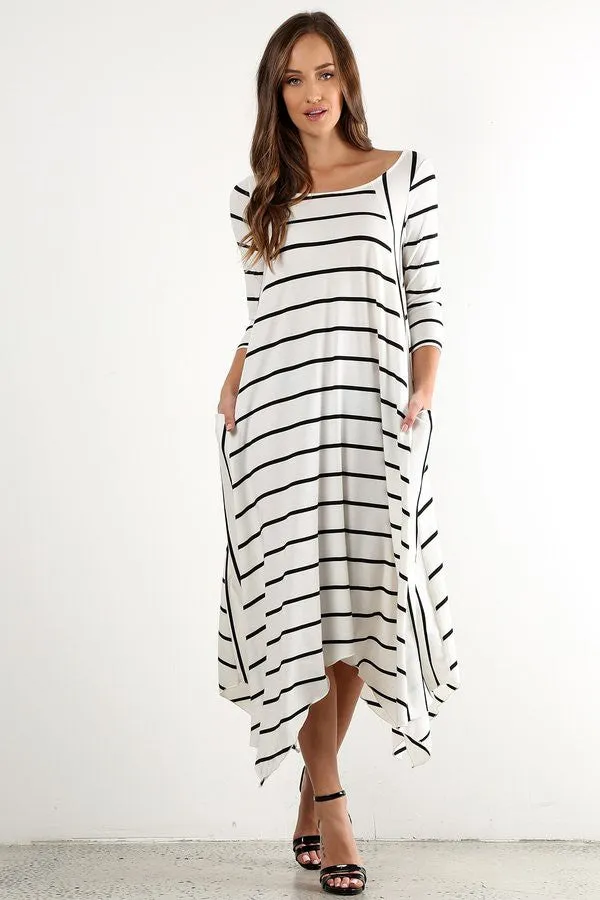 Michelle Ivory & Stripes Dress