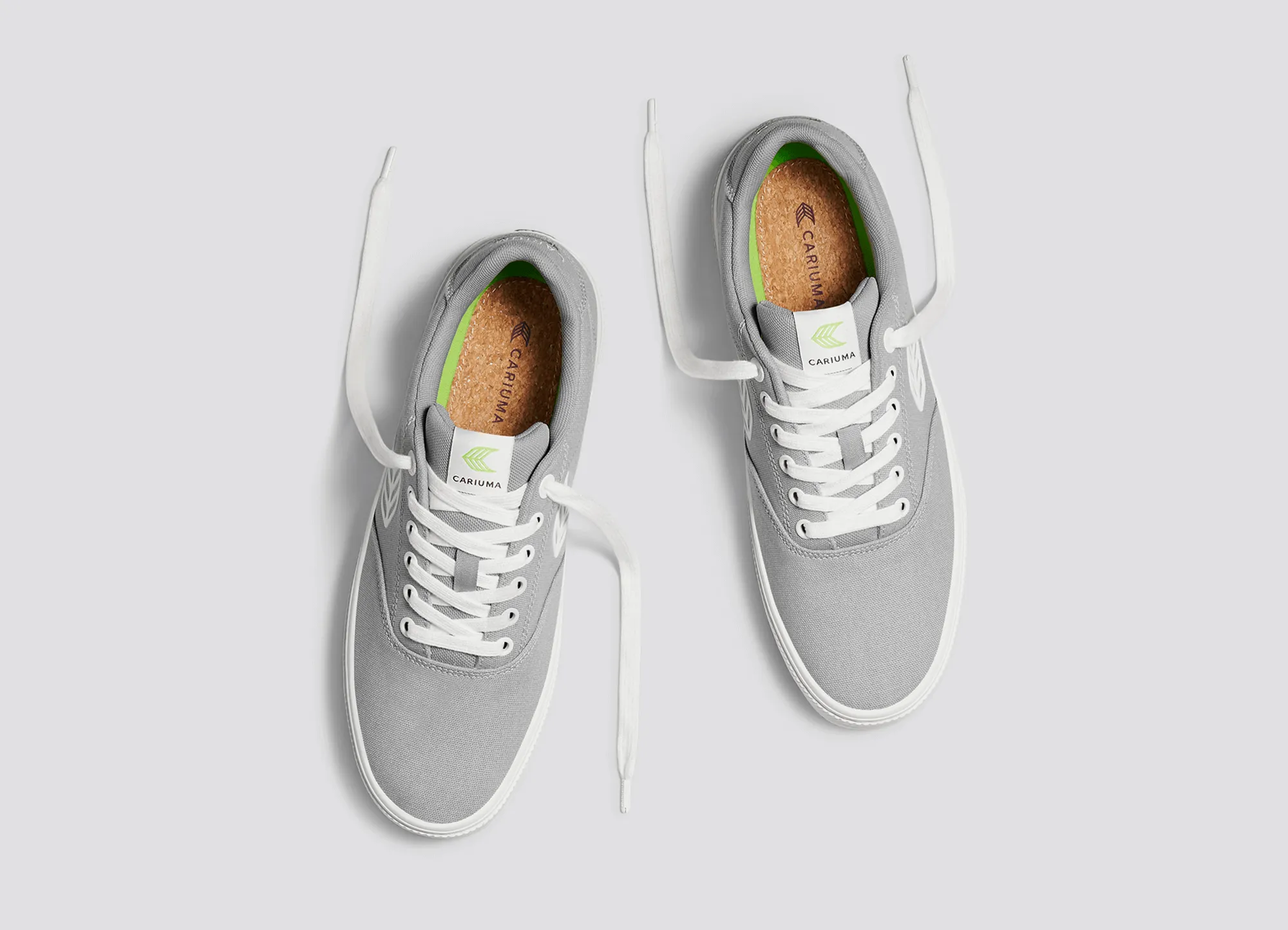 NAIOCA Canvas Light Grey Canvas Off-White Logo Sneaker Men