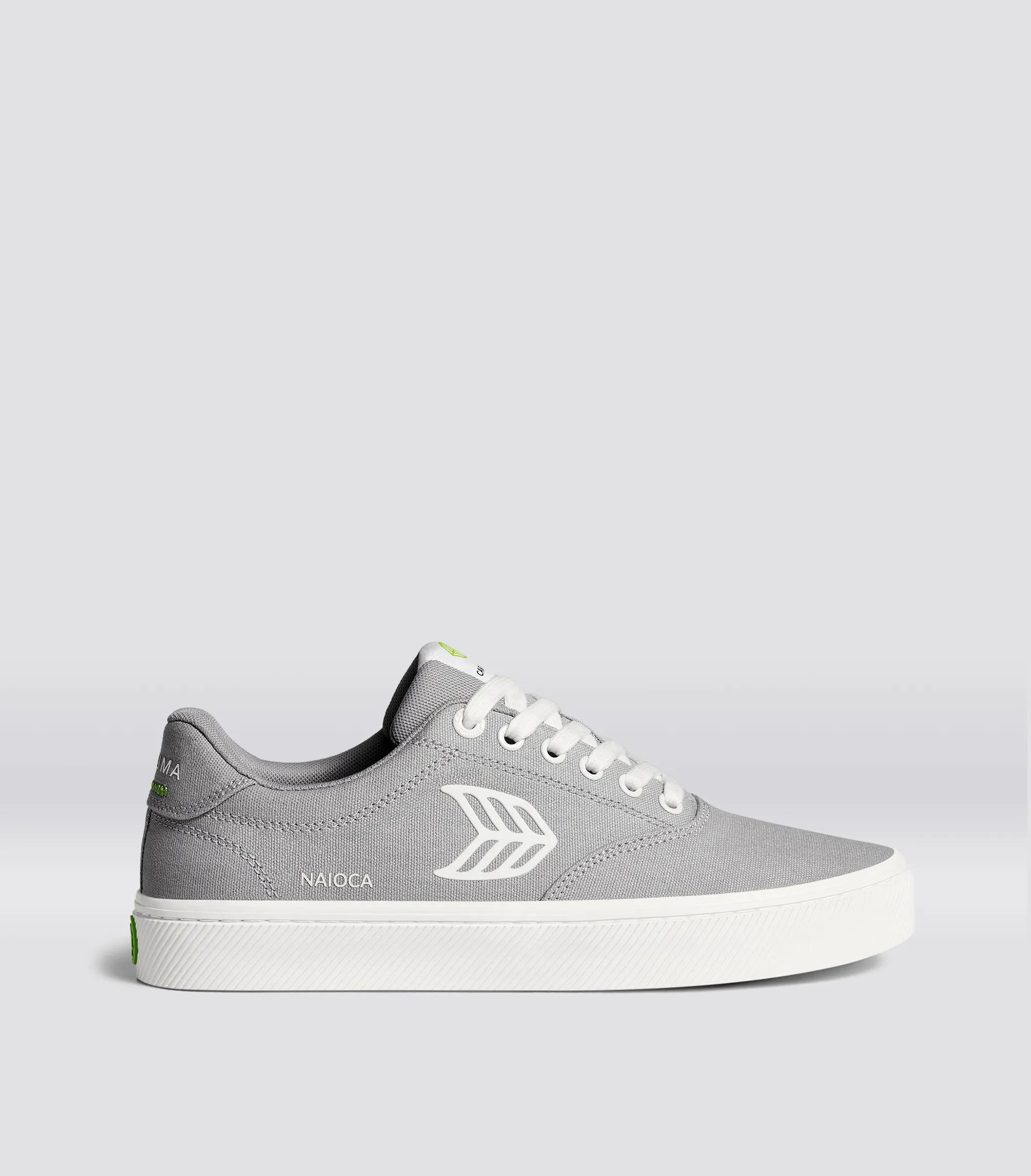 NAIOCA Canvas Light Grey Canvas Off-White Logo Sneaker Men