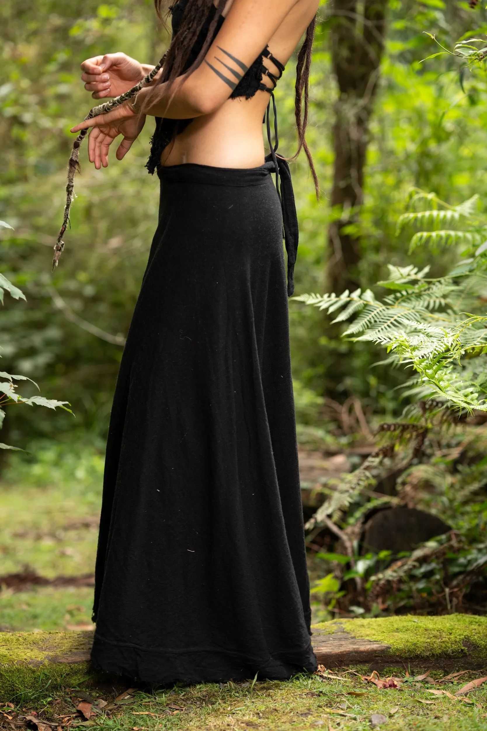 Natural Cotton Wrap Skirt - Wholesale