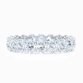 Oval Shared Prong Wedding Band