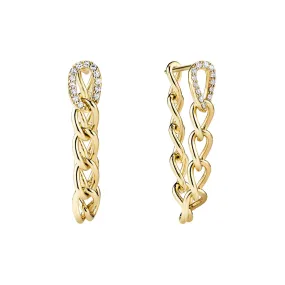 Pavé Lab Grown Diamond Curb Earrings