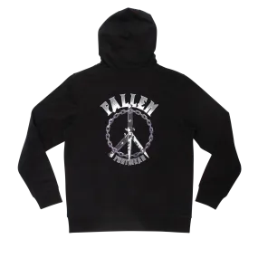 PEACE & WAR HOODIE BLACK