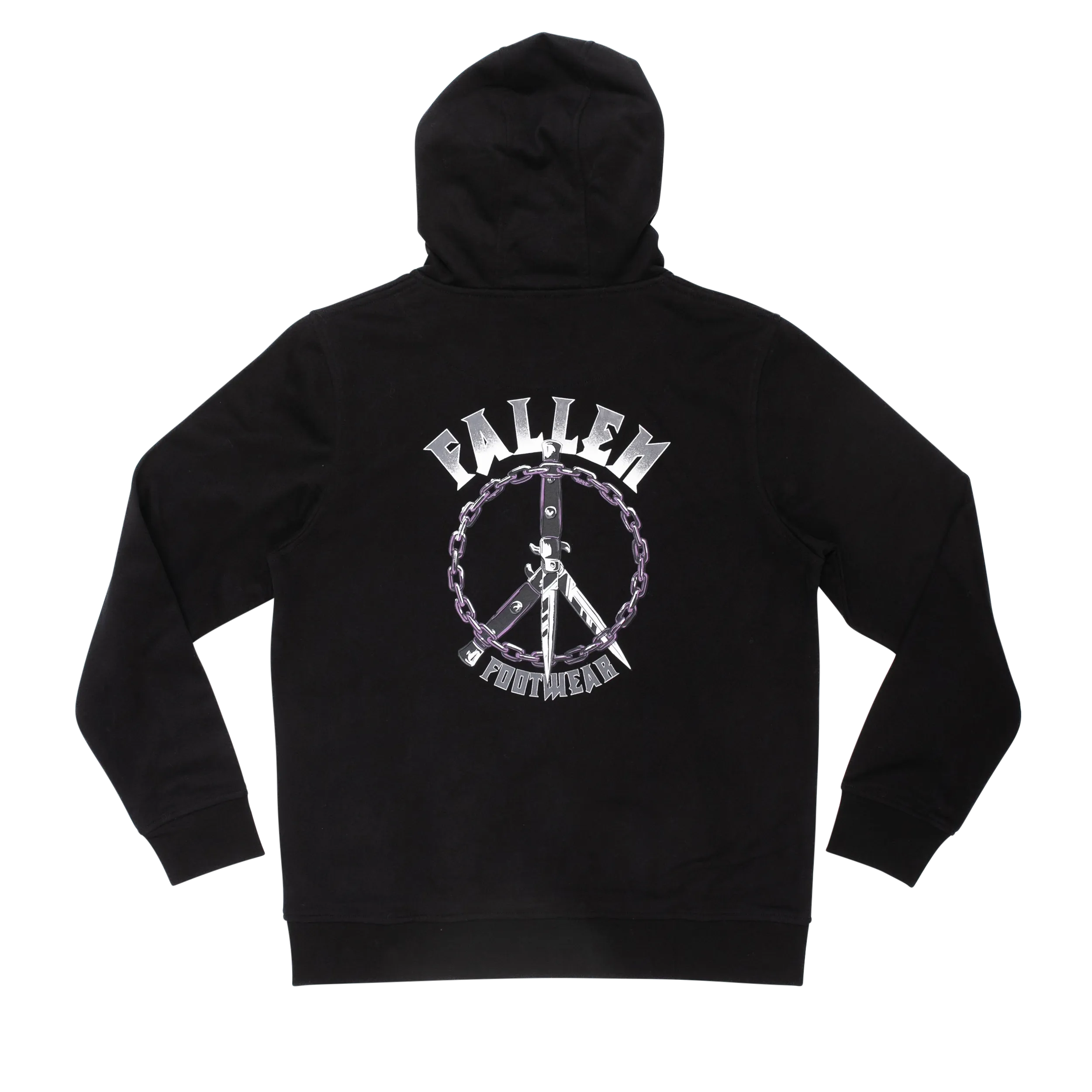 PEACE & WAR HOODIE BLACK