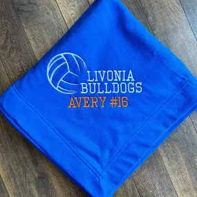 Personalized Volleyball Team Stadium Blanket