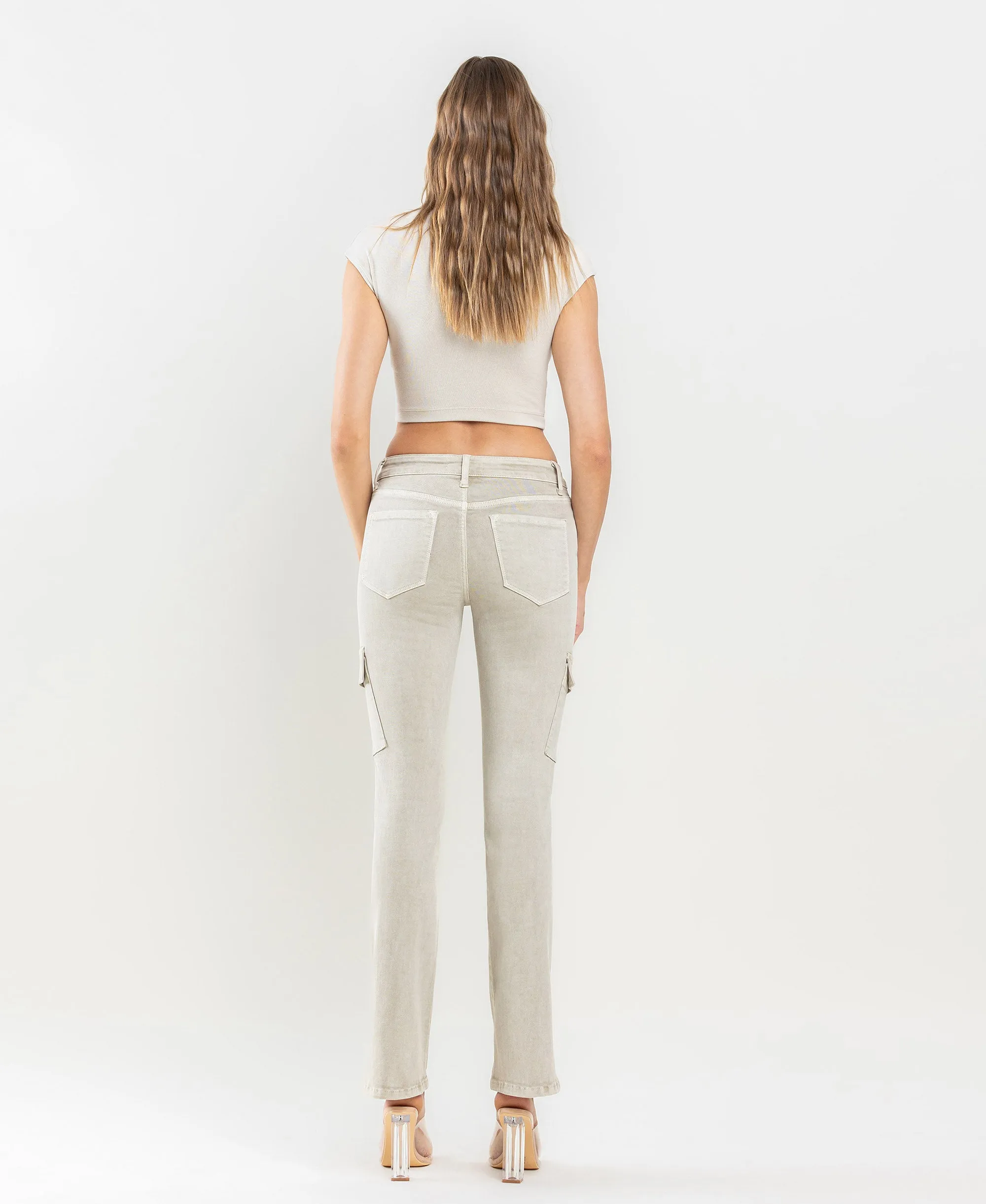 Peyote - Mid Rise Cargo Bootcut Jeans