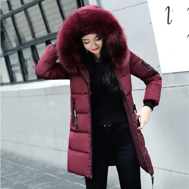 Plus size jackets women coats winter solid thick parkas woman clothing hot sale hooded zipper warm overcoats female clothes