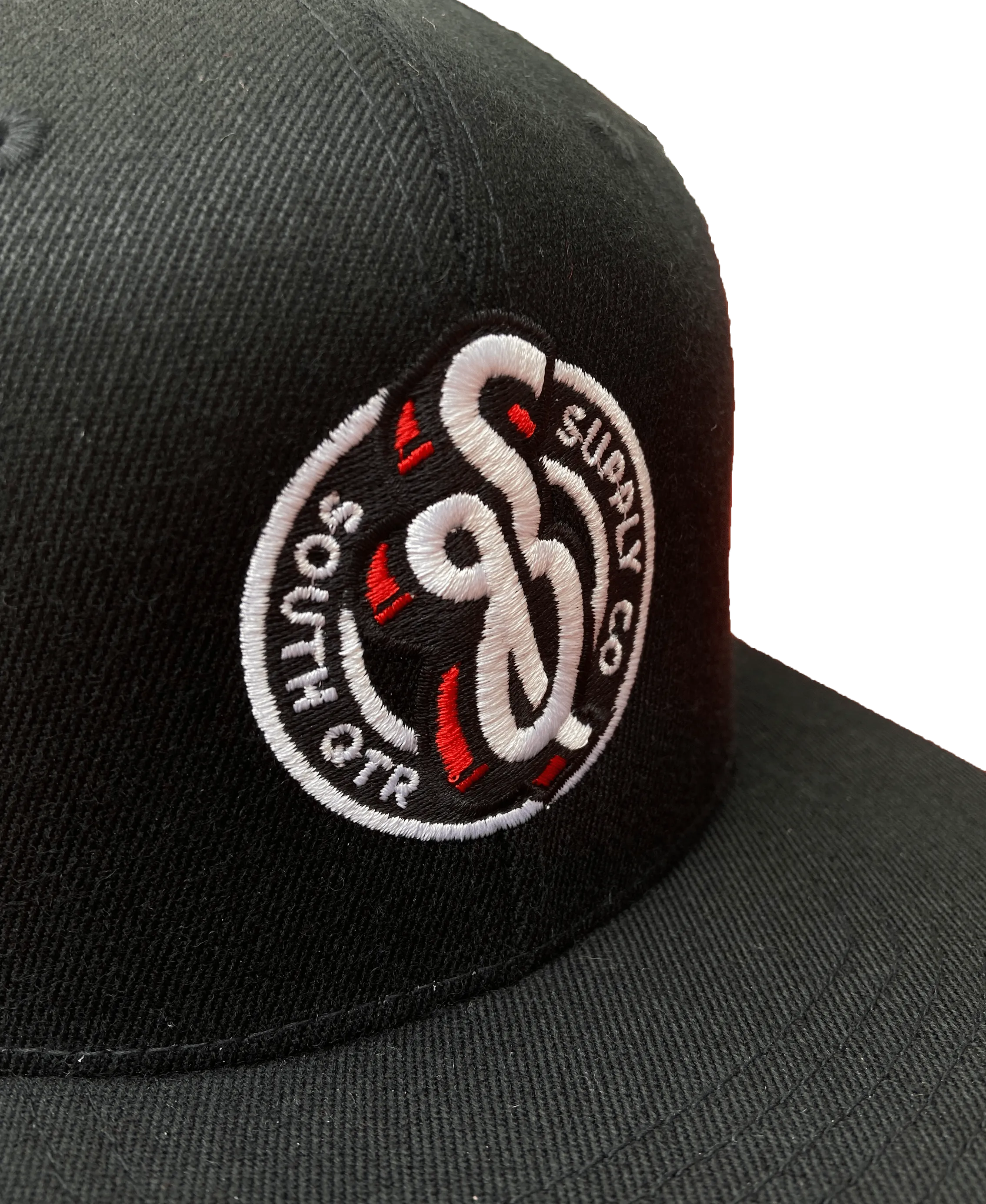 South Quarter Black Snapback Hat