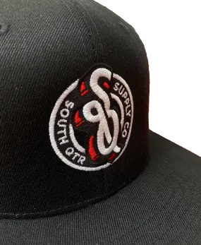 South Quarter Black Snapback Hat