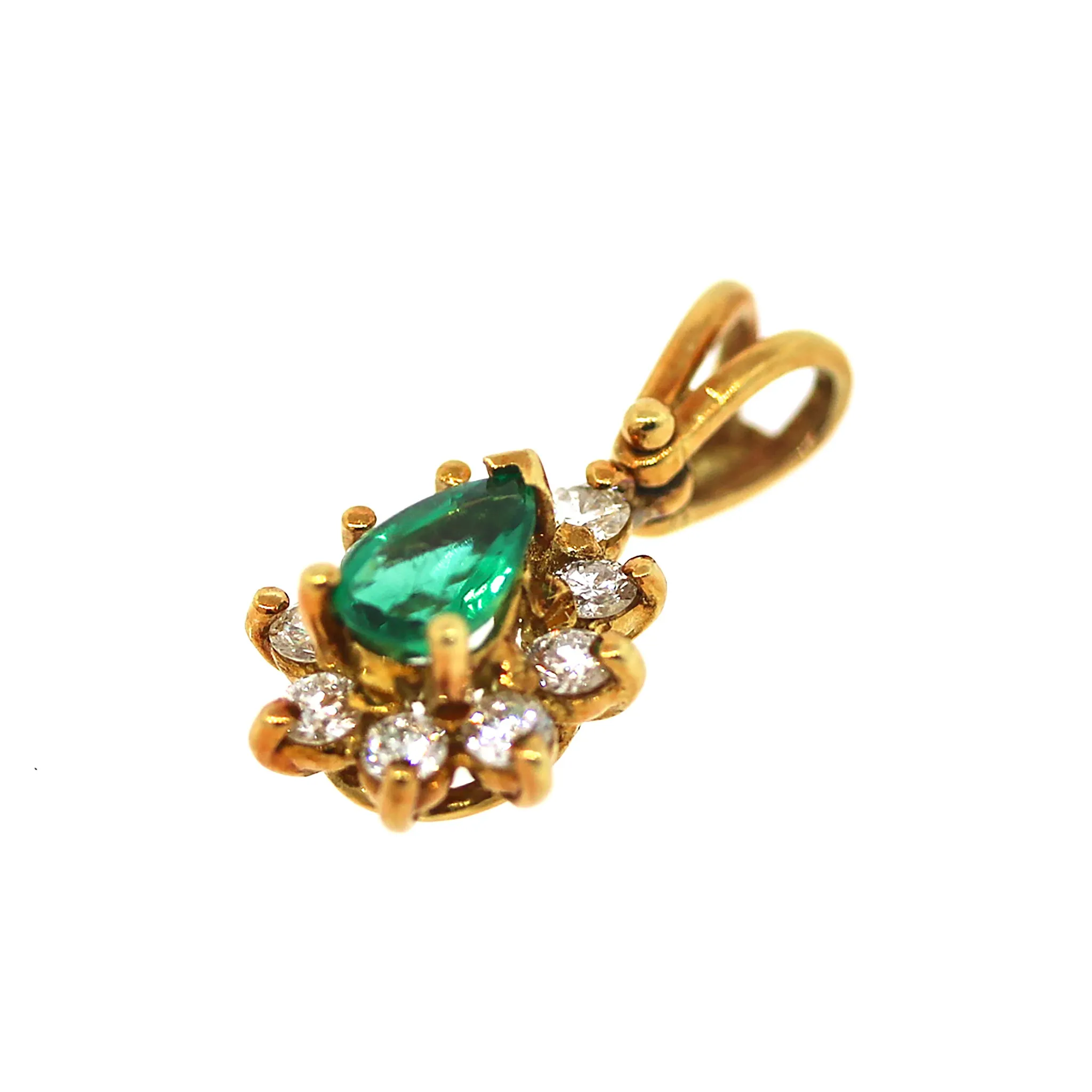 Sweet Emerald and Diamond Pendant