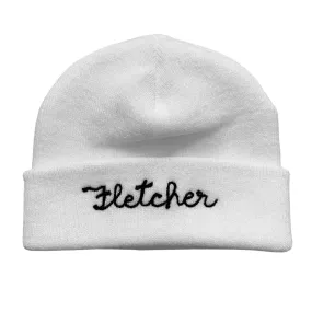 The Baby Chainstitch Beanie - White