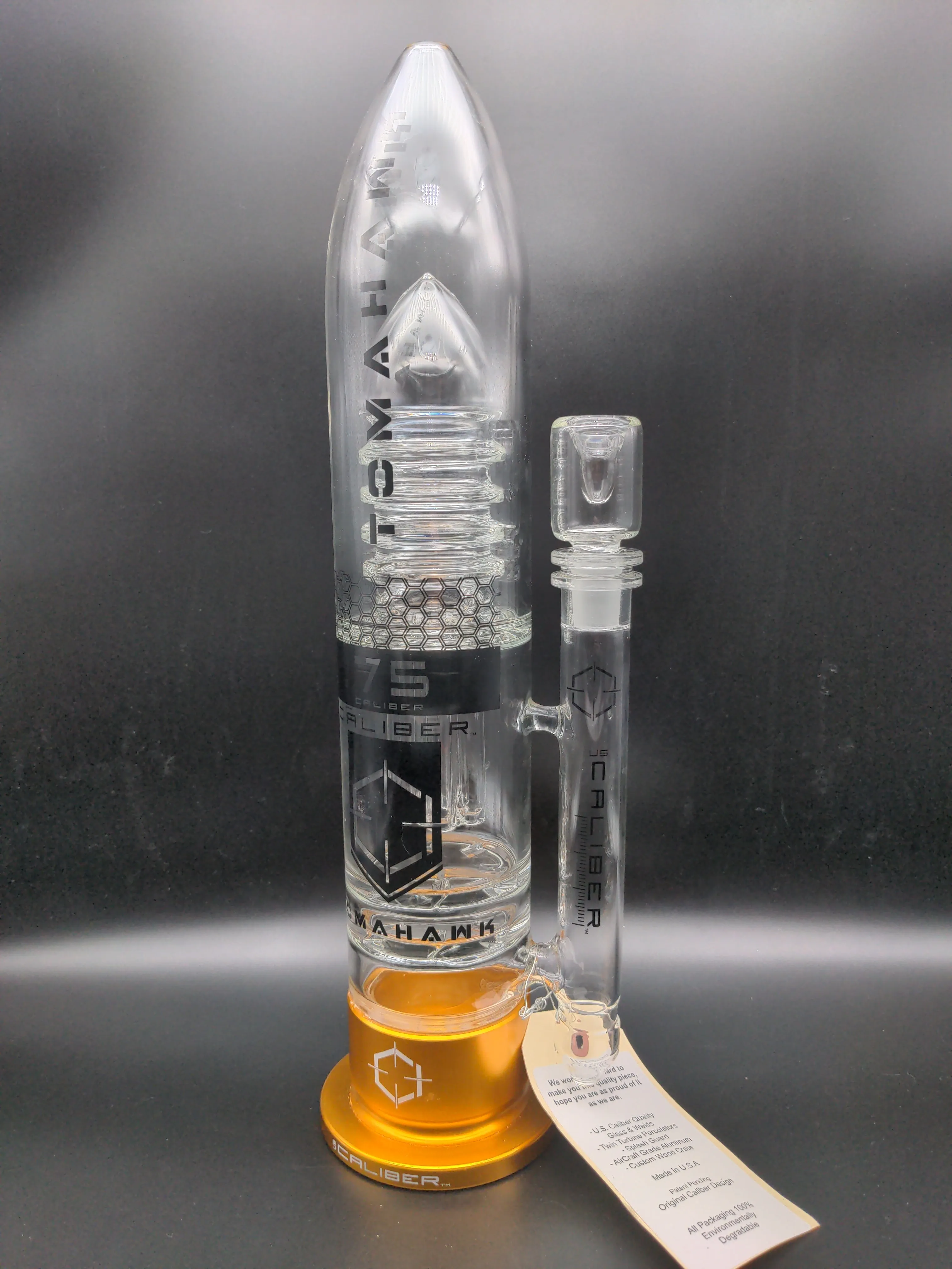 Twin Turbine .75 Caliber Glass 16 Glass Bong with Case