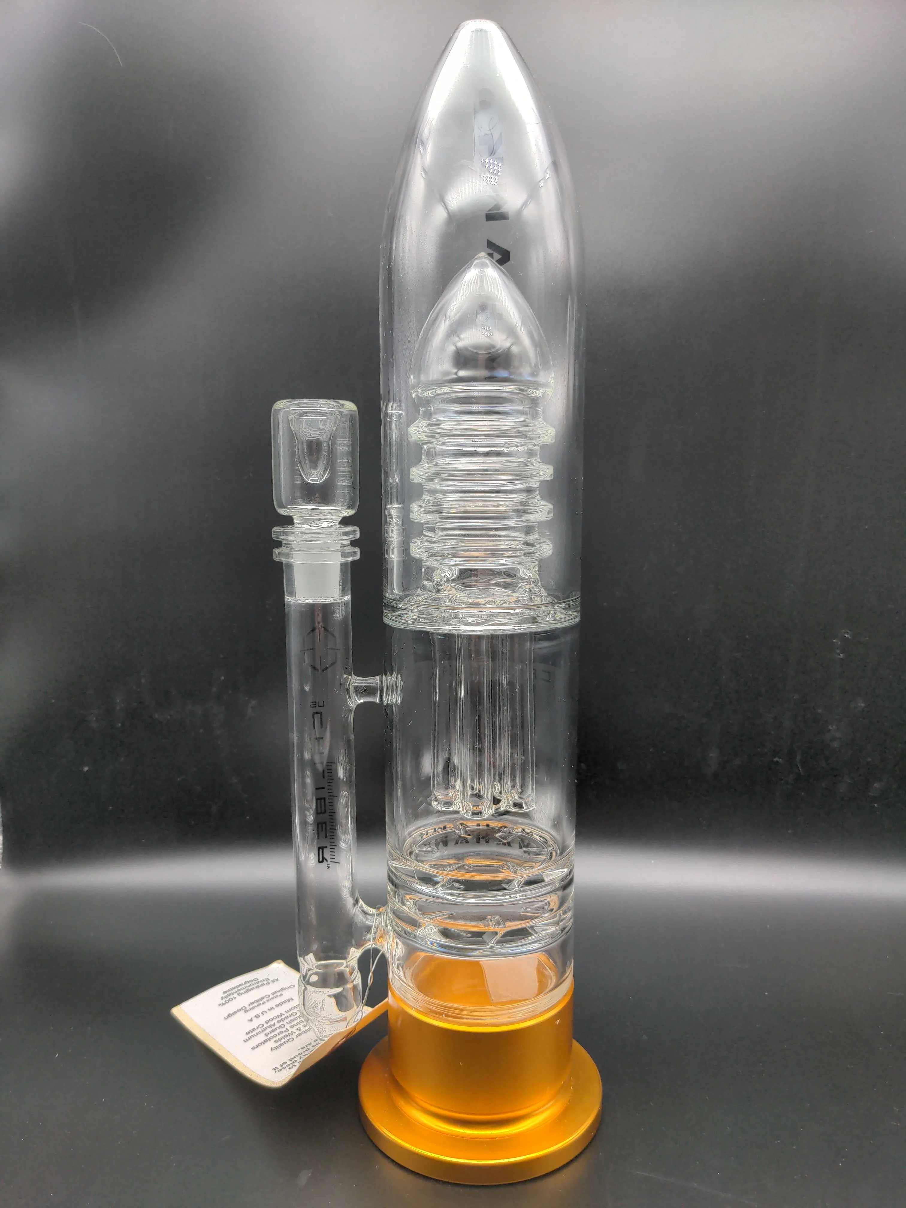 Twin Turbine .75 Caliber Glass 16 Glass Bong with Case