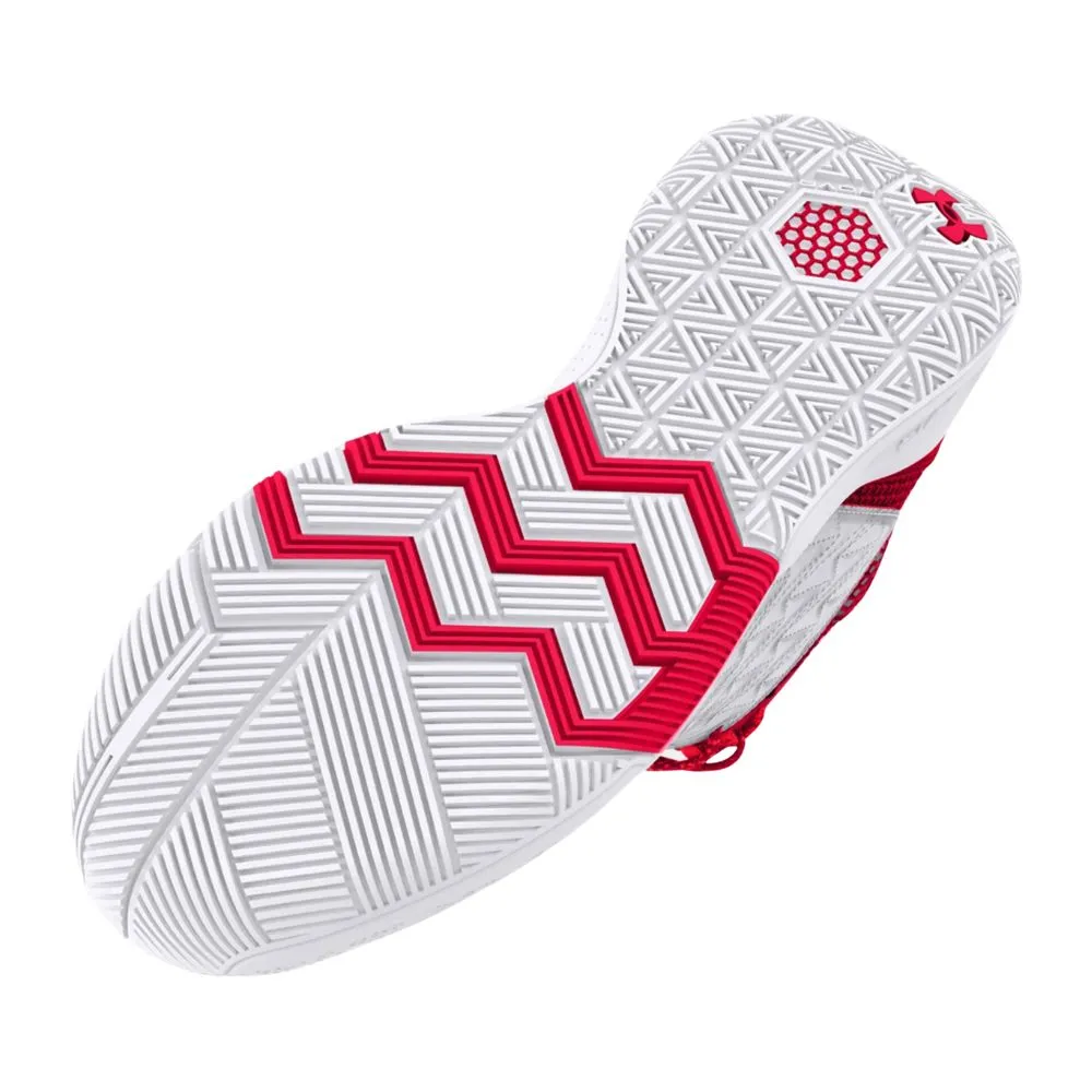 Under Armour Men's UA HOVR 5 Havoc Clone Basketball Shoes - White/Red