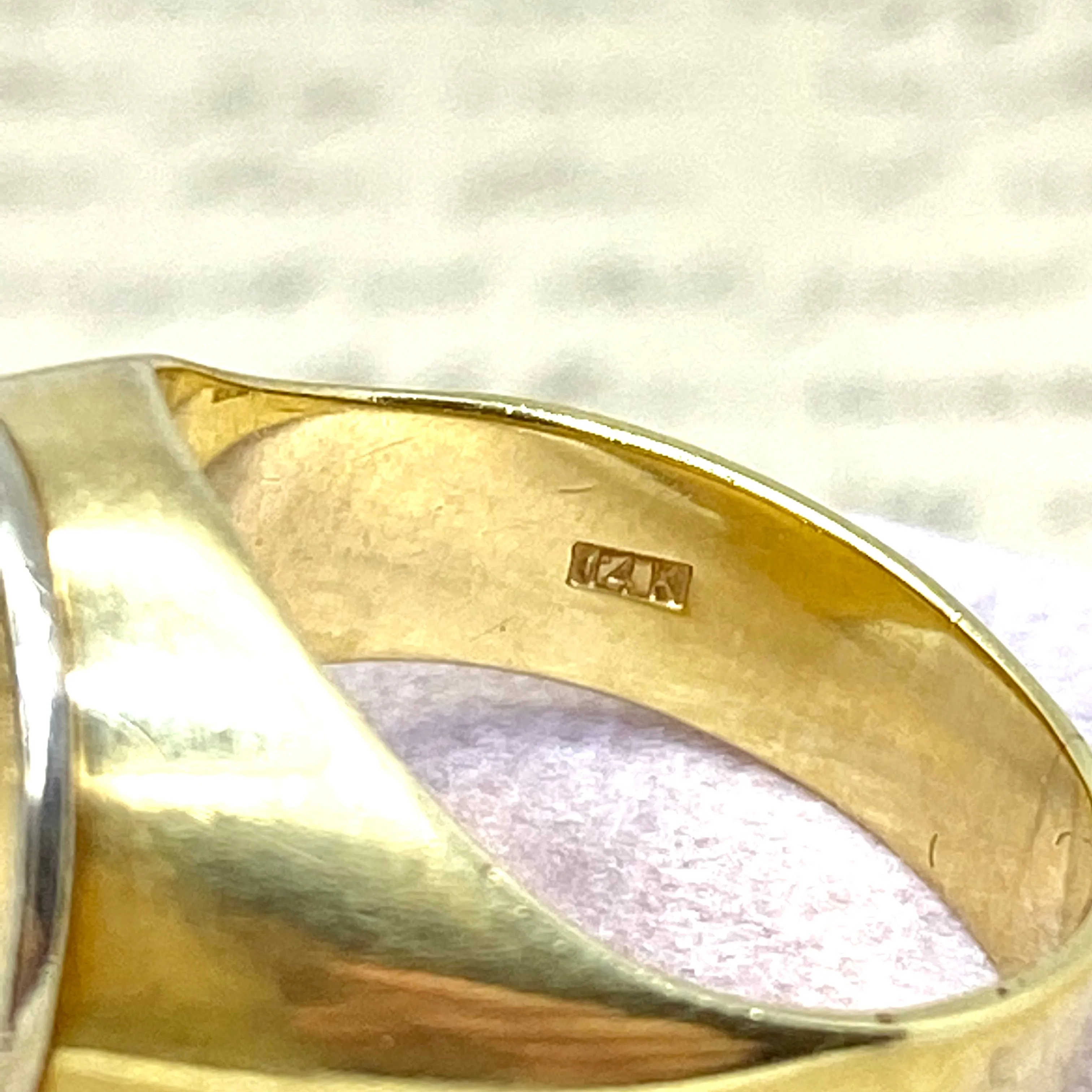 Vintage 2 Pesos Gold Coin Ring