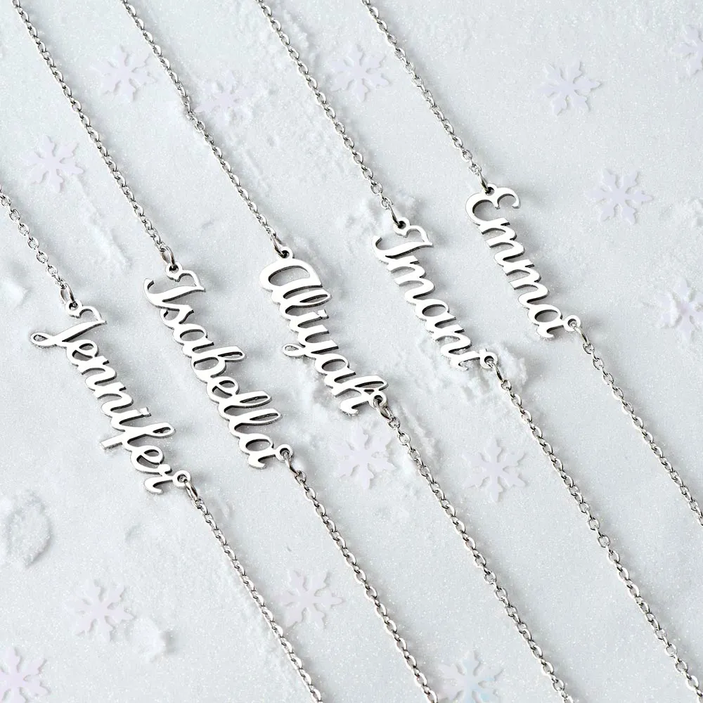 Wishing you a Valentine's Day Full of Woes, Custom Name Necklace Gift