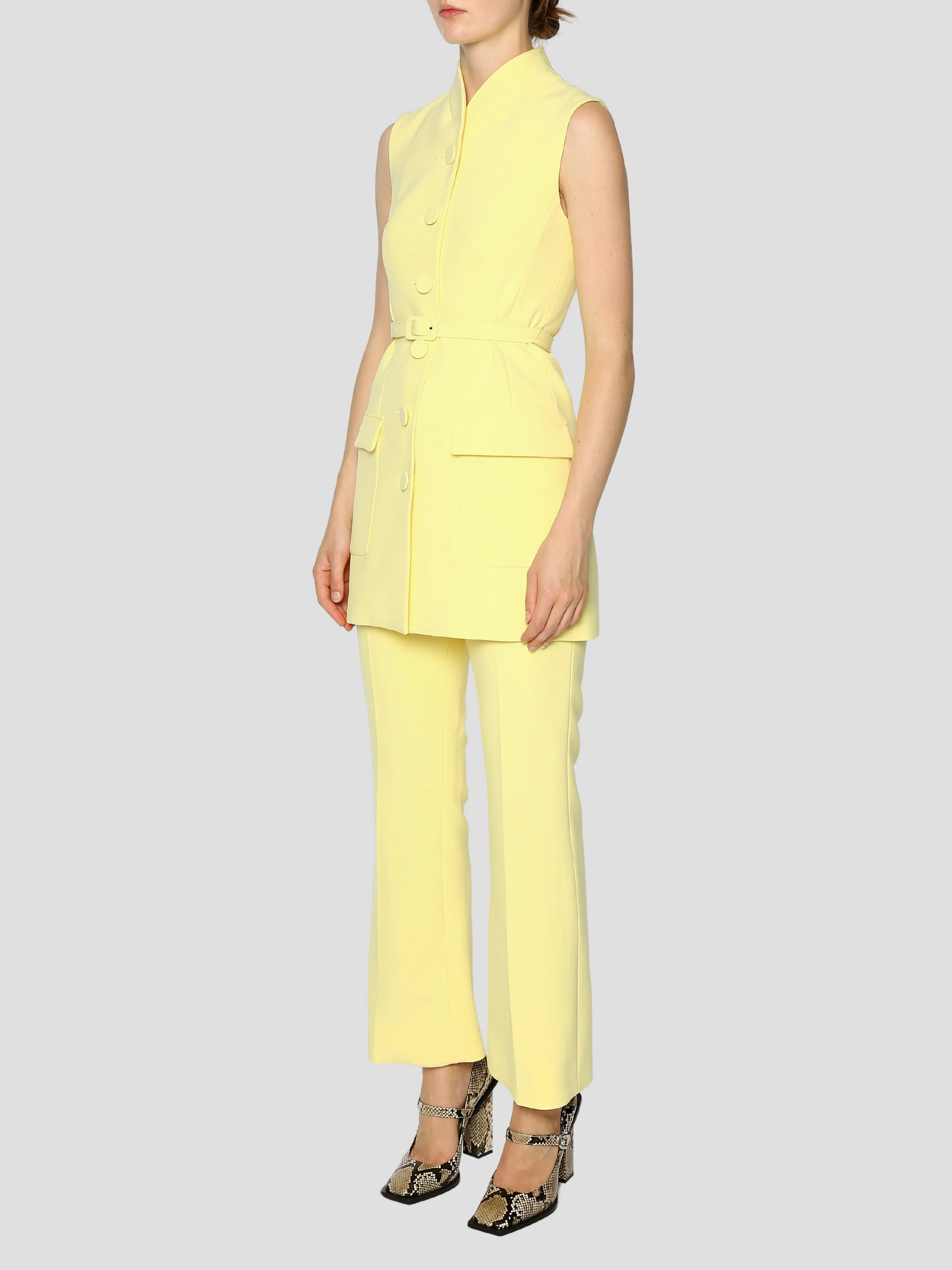 Yellow Paige Sleeveless Jacket